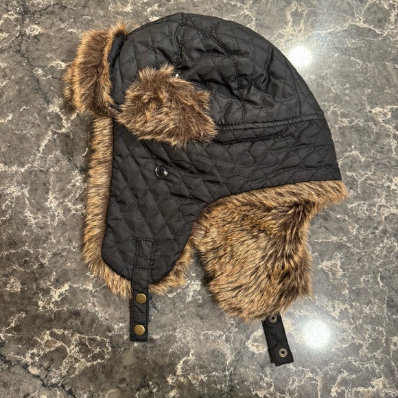 Winter Trapper Hat With Faux Fur Accents (Unisex) - Picture 2 of 6